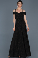 Long Black Engagement Dress ABU768