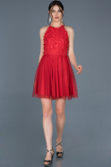 Short Red Prom Gown ABK416