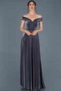 Navy Blue Long Prom Gown ABU772