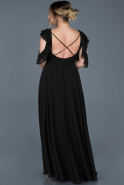 Long Black Oversized Evening Dress ABU719