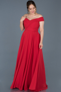 Long Red Oversized Evening Dress ABU012