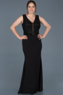 Long Black Oversized Mermaid Evening Dress ABU723
