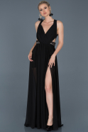 Long Black Prom Gown ABU846