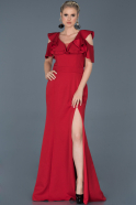 Long Red Mermaid Evening Dress ABU696