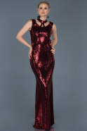 Long Red Prom Gown ABU838