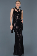 Long Black Prom Gown ABU838