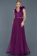 Long Violet Engagement Dress ABU842
