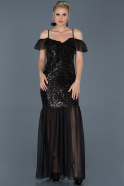 Long Black Prom Gown ABU849