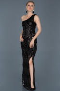 Long Black Prom Gown ABU835