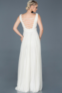 Long White Engagement Dress ABU809