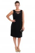 Black Large Size Evening Dress O7820