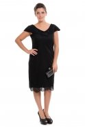 Black Large Size Evening Dress O7917