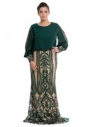 Green Large Size Evening Dress s4066