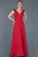 Long Red Engagement Dress ABU853