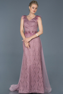 Long Lavender Laced Engagement Dress ABU854