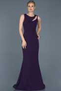 Long Dark Purple Mermaid Evening Dress ABU825