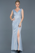 Light Blue Long Mermaid Prom Dress ABU618