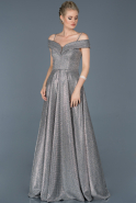 Silver Long Engagement Dress ABU634