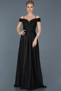 Black Long Engagement Dress ABU634