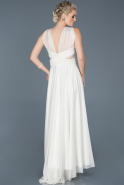 Long White Engagement Dress ABU856