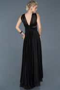 Long Black Engagement Dress ABU856