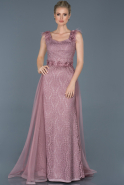 Long Rose Colored Mermaid Evening Dress ABU863