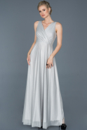 Grey Long Engagement Dress ABU695