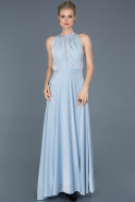 Long Light Blue Prom Gown ABU818