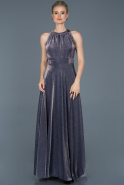 Long Navy Blue Prom Gown ABU818