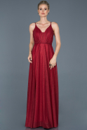 Long Red Prom Gown ABU869