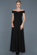 Long Black Engagement Dress ABU057