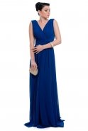 Long Sax Blue Evening Dress C3286