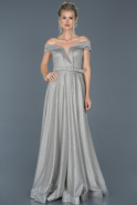 Long Grey Engagement Dress ABU879