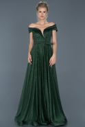 Long Emerald Green Engagement Dress ABU879