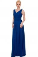 Long Sax Blue Evening Dress J1054