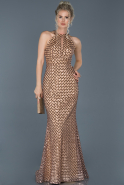 Long Gold Mermaid Prom Dress ABU966