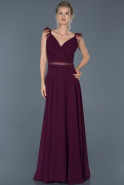 Long Purple Prom Gown ABU883