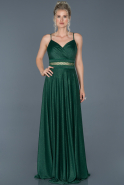 Long Emerald Green Prom Gown ABU884