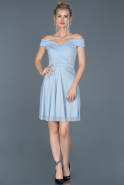 Short Light Blue Evening Dress ABK609