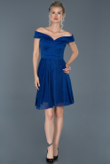 Short Sax Blue Evening Dress ABK609