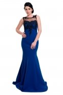 Long Sax Blue Evening Dress O4157