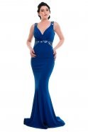 Long Sax Blue Prom Dress O4176