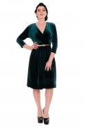 Short Green Velvet Prom Dress T2281