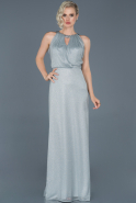 Long Grey Prom Gown ABU725