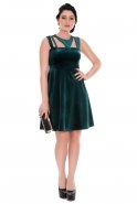 Short Emerald Green Velvet Prom Dress T2301