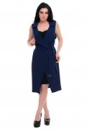 Sax Blue Women Vest A9534