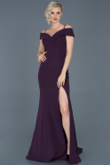 Dark Purple Long Mermaid Evening Dress ABU742