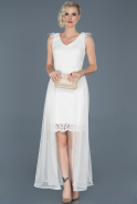 Short White Invitation Dress ABK612