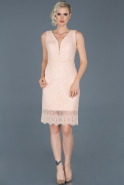 Short Powder Color Invitation Dress ABK613