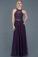 Purple Long Engagement Dress ABU766